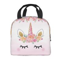 ◎ Cute Unicorn Cartoon Pattern Portable Lunch Box Women Waterproof Thermal Cooler Food Insulated Lunch Bag School Children Student