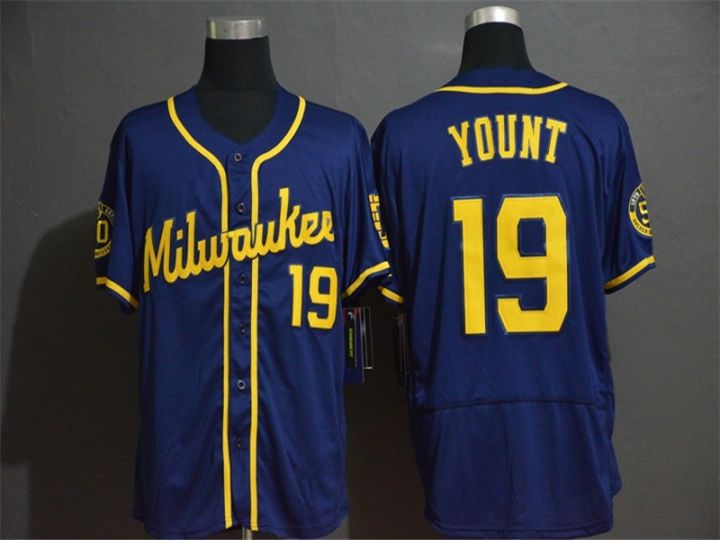 เสื้อแข่งเบสบอลเอมเอวบี22-23เสื้อเจอร์ซีย์ผลิตเบียร์เสื้อกีฬาเบสบอลมิลวอกีเสื้อถักเครื่องแบบเบสบอลปัก