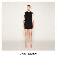 VICKTEERUT (ราคาปกติ 11,500-.) Sleeveless Mini Dress with Ruffle Detailเดรสสั้นแขนกุด  ตกแต่งระบาย