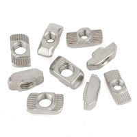 50pcs M3 M4 M5 T Slot Hammer Head Nut Nickel Plated Carbon Steel Connector T-Nut Fastener for 20 Aluminum Profile Accessories Hand Tool Parts Accessor