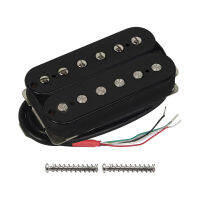 FLEOR Alnico 5คอกีตาร์ Humbucker Pickup ปิ๊กอัพสองคอยล์สีดำ4สาย