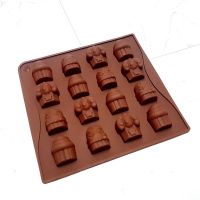 BHC-แม่พิมพ์ silicone cupcake 16 ช่อง (คละสี) สำหรับทำขนม ช็อกโกแลต เยลลี่