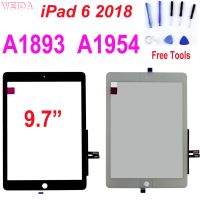 ดิจิไทเซอร์หน้าจอสัมผัส A1954สำหรับ iPad 2018 A1893สำหรับ iPad 6 iPad 9.7 2018ที่6กระจกแผงด้านนอกหน้าหน้าจอสัมผัสจอแสดงผล Lcd แบบสัมผัสหน้าจอ