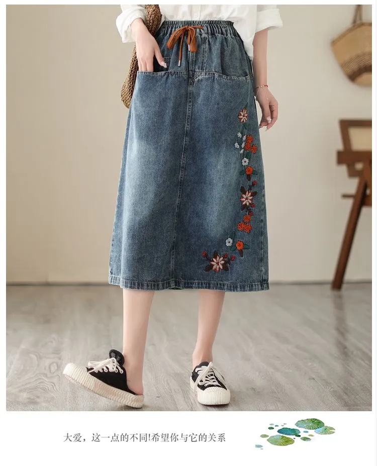 Mix đồ retro ngọt ngào cùng chân váy denim