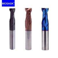 MOSASK 1PC 4 ขลุ่ย HRC65 HRC55 HRC45 2 ขลุ่ยทังสเตนเหล็ก CNC เครื่องมือตัดโลหะผสมคาร์ไบด์ EndMill