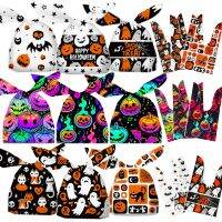 50Pcs Halloween Gift Bags Pumpkin Ghost Bat Candy Cookie Bags for Kids Trick or Treat Package Favors Halloween Decoration 2023 Gift Wrapping  Bags