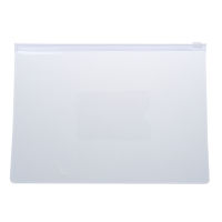 White Clear Size A5 Paper Slider Zip Closure Folders Files Bags 20 Pcs