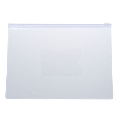 White Clear Size A5 Paper Slider Zip Closure Folders Files Bags 20 Pcs