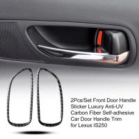 2Pcs/Set Front Door Handle Sticker Luxury Anti-UV Carbon Fiber Self-adhesive Car Door Handle Trim for Lexus IS250 IS300 IS350C