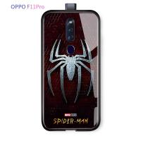 Marvel อเวนเจอร์สสไปเดอร์แมนโลโก้ Superhero กันกระแทก Soft Edge กระจกเทมเปอร์ฝาหลังสำหรับ OPPO F5 F7 F9 F11 F11 Pro