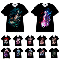 2023 NEW Demon Killer Kimetsu No Yaiba Tanjiro Kamado Nezuko Mens And Womens Printed T-shirt fashion t-shirt