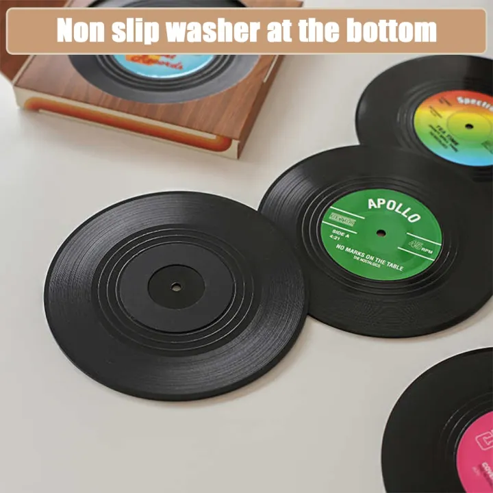 retro-record-coaster-cup-mat-plastic-record-table-mats-coffee-placemat-heat-resistant-non-slip-hot-drink-pads-kitchen-home-decor