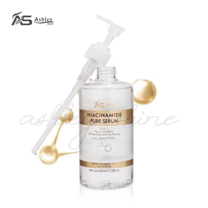 COD Ashley Shine NIACINAMIDE Pure Serum Face and Body Moisturizes ...