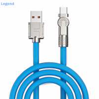 ?【Lowest price】Legend สายชาร์จ USB แบบหมุนได้180 120W สายชาร์จเร็วสายชาร์จแบบอินเตอร์เฟซแบบโรตารี่ Type-C