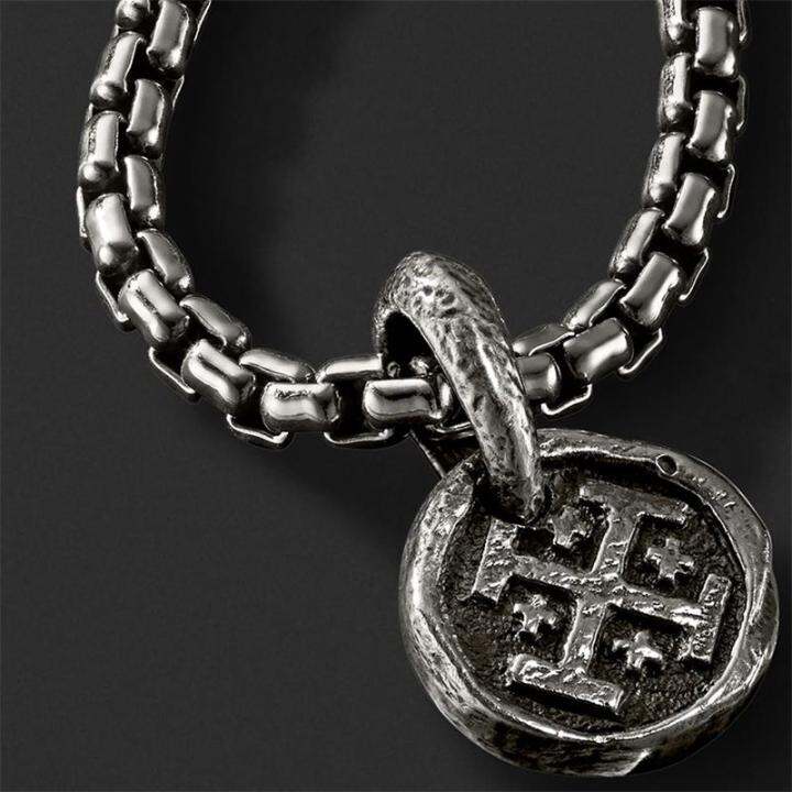 david-yurman-สร้อยคอ-shipwreck-เหรียญพระเครื่องเงินสเตอร์ลิง