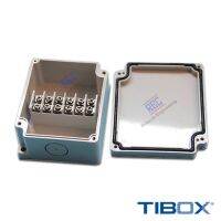 TIBOX TJ-6P-M กล่องพลาสติก พร้อมเทอร์มินอลบล็อก (Plastic Terminal Block Box IP66) 6Pole 10A Size : 91x75x43 mm.