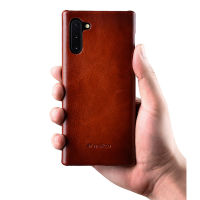 ปกหนังของแท้ใหม่ Samsung Galaxy Note 10 Plus วินเทจ Cowhide ธุรกิจเคสโทรศัพท์หลังสำหรับ Samsung Note10 +