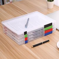 【hot】 3 Colors Transparent Storage Plastic Document Paper Filling File Office Organizer Invisible Cases