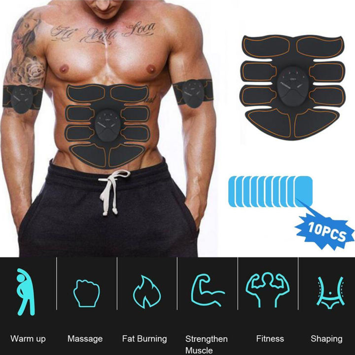 Abs Stimulator Abdominal Trainer Waist Ab Abdominal Sticker+10PC ...