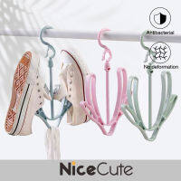 Nice Cute ♔ไม้แขวนรองเท้า ไม้ตากรองเท้า หัวเกี่ยวหมุนได้ 360องศา สีพาสเทล สินค้าพร้อมส่ง♔