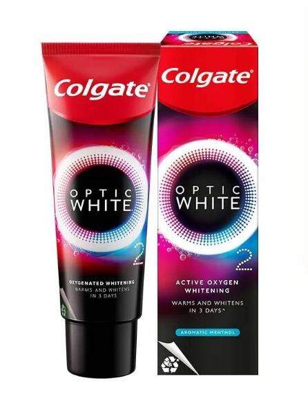 Colgate Optic White O2 Aromatic Menthol Whitening Toothpaste 85g | Lazada