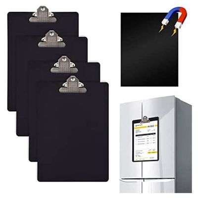 4Pcs Magnetic Clipboards Letter Size Clipboards for Refrigerator for Office Classroom Home