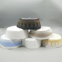 【cw】muslim hats Cotton Embroidery Arab Men Prayer Hat Musliman Turban Man Hijab Bonnet Saudi Arabian Islam Jewish India Caps