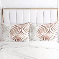 Pillow Cover Cases Bedding Home Decoration Pink 70x70cm 50x75cm 50x70cm 80x80cm Pillowcase Nordic leaves 3D HD Print 2PCS