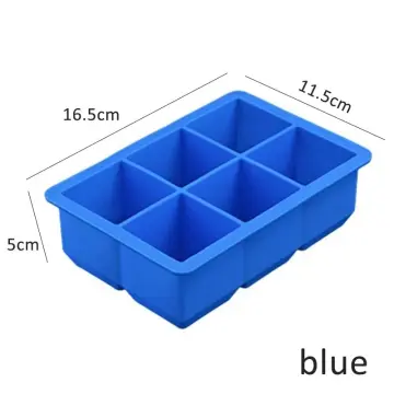 Big Cubitera Square Ice Tray Mold Square Ice Box Large Ice Cube Mold 4/6/8  Grids