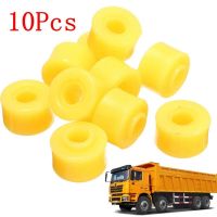 ☏✁◙ 10Pcs 10mm Automobile Shock Absorber Bush Inner Dia Yellow Rubber Shock Absorber Bushings Part for Auto Car Accessories sets