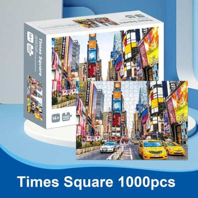 1000PCS New York Times Square Puzzle Creative Paper Decoration Gift City Pattern Childrens Decompression Intelligence Toys