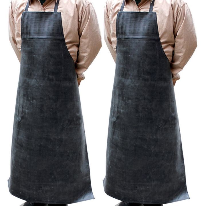 2X Heavy Duty Waterproof Rubber Vinyl Apron Industrial PVC Aprons