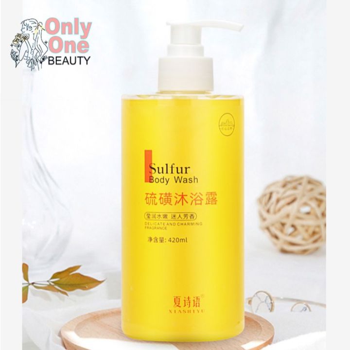 420ML Sulfur Cleansing Mites body wash whitening milk bath japanese ...