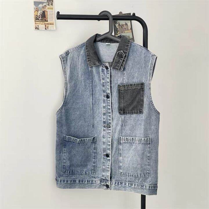 พร้อมส่ง-mno-9-vest-j112-เสื้อกั๊กชาย-เสื้อกั๊กยีนส์-คาร์โก้-ทรงหลวม-เสื้อกั๊กแฟชั่น