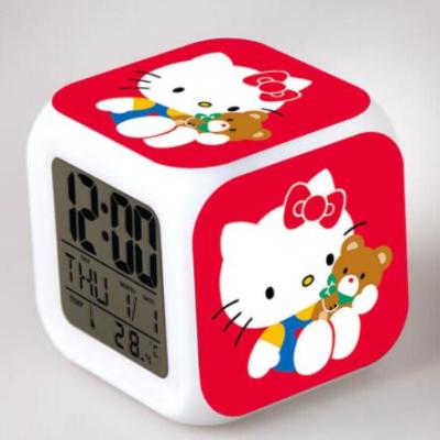 【Worth-Buy】 นาฬิกานาฬิกาปลุกดิจิตอล Led สำหรับเด็กที่ดีที่สุดนาฬิกา Reloj Despertador คิตตี้ไฟกลางคืนนาฬิกาปฏิทินดิจิทัล Horloge