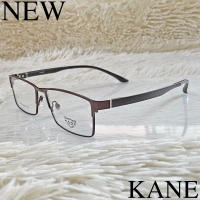 แว่นตา KANE สำหรับตัดเลนส์ กรอบแว่นตา ชาย-หญิง Fashion รุ่น 5608 สีน้ำตาล กรอบเต็ม ทรงเหลี่ยม ขาข้อต่อ Stainless Steel