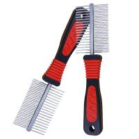 Pet Hair Comb Metal Handle Double Side Teeth Brush Dog Brush Pet Grooming Comb Health Care Tools Dog Supplies