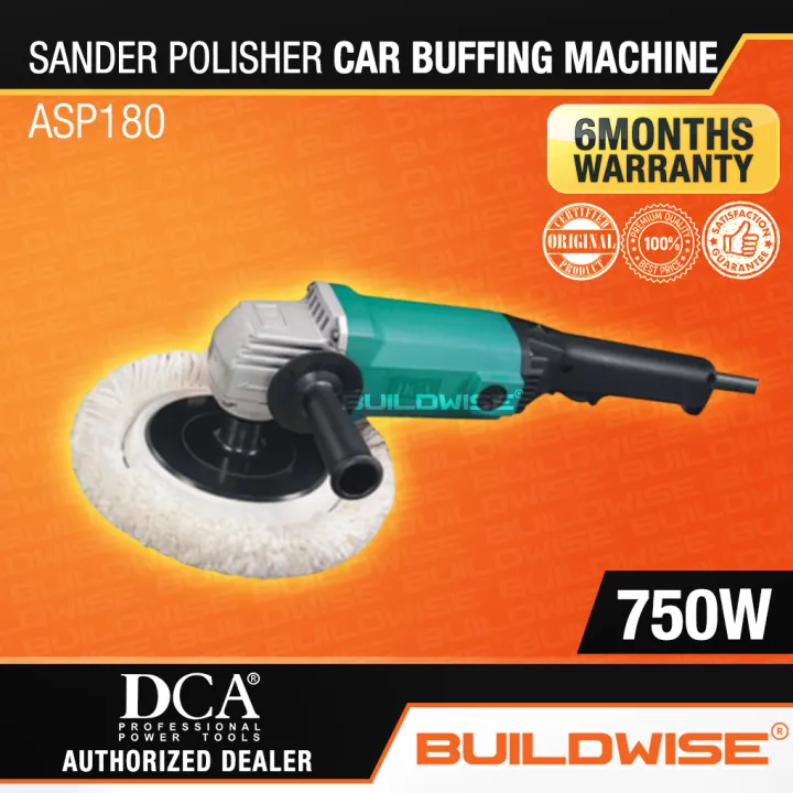 DCA Sander Polisher Car Buffing Machine 750 Watts ASP180 「BUILDWISE