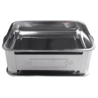 Thickened Stainless Steel Rectangular Grilled Fish Stove Grilled Fish Pan Seafood Wood Carbon Grilled Fish Dish Shelf