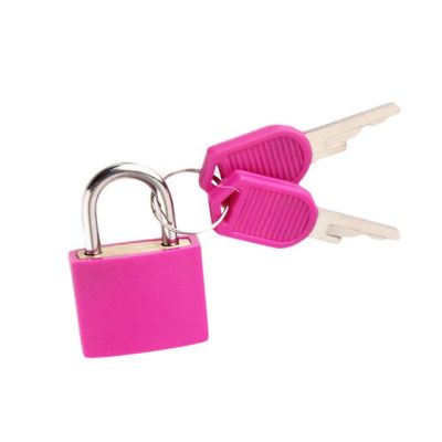 กุญแจสายยูเหล็กแข็งแรงขนาดเล็ก Kopor Perjalanan ล็อกไดอารี่กระเป๋าเดินทางกันรักษาความปลอดภัย2ตัวล็อกกันการดรอปชิป