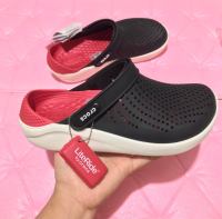 รองเท้าหัวโต Crocs Lite Ride M4-M11 สีดำ-แดง