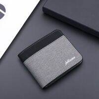 Canvas Men Wallet Black/blue/gray Card Holder Wallet Male Money Bag 2023 ID/photo/bank Holder Short Purse Credit Card Case Bag