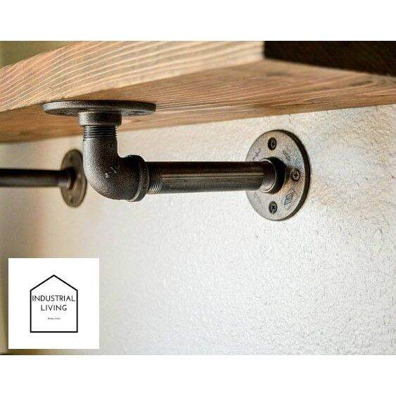 Vintage Solid Black Iron Industrial Pipe Shelf Bracket 4 Inches Lazada PH