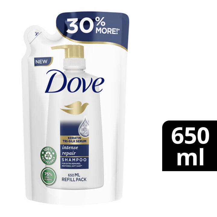 DOVE Keratin TriSilk Serum Intense Repair Shampoo 650ML Lazada PH