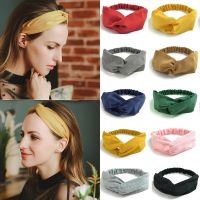 【YF】 2021 Lady hairband Solid color Headband Turban Elastic Head Wrap Women Hair Accessories Makeup hair Flower Bands FD001