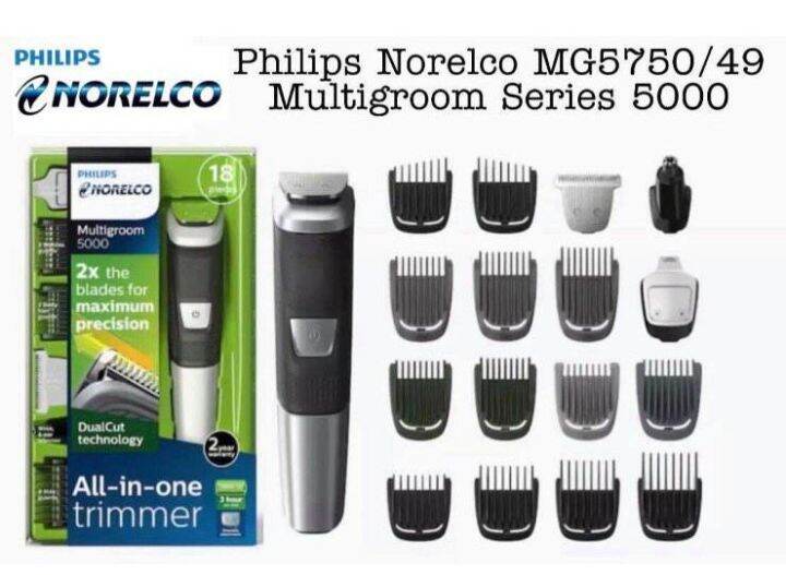 Philips Norelco Multigroom Series 5000 18 Piece Beard Face Hair Body