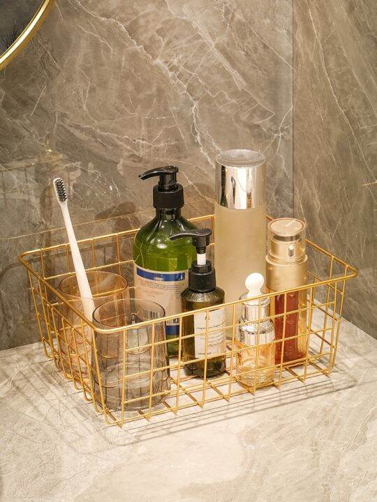 cw-metal-gold-storage-basket-shelf-punch-free-wall-hanging-organization-and-cabinet