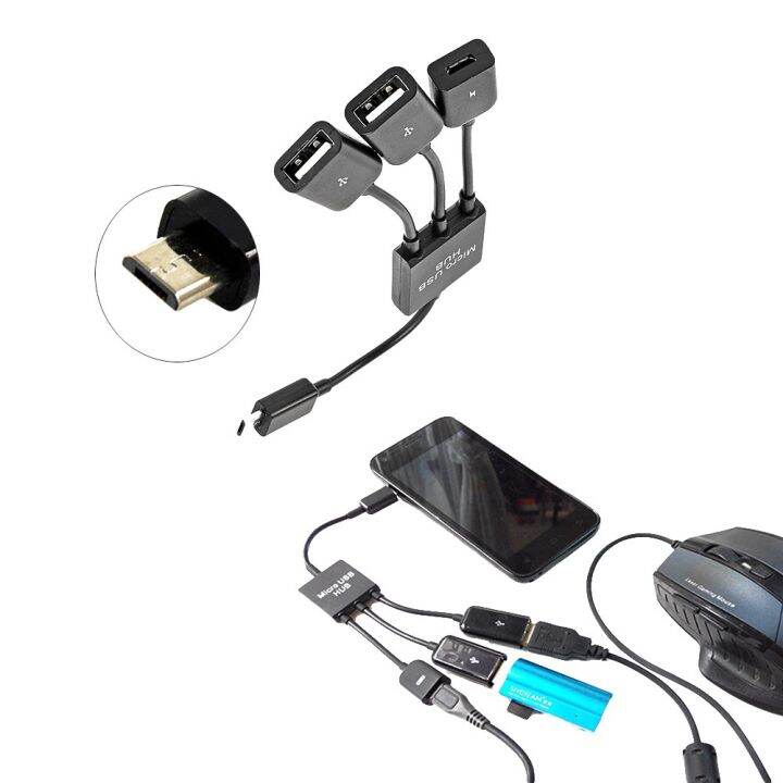 flash-drive-mobile-phone-host-micro-usb-hub-3-in1-converter-otg-cable-อะแดปเตอร์