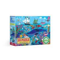 eeBoo Sea Exploration 20 Pc Big Puzzle - จิ๊กซอว์รูปสิ่งมีชีวิตใต้ทะเลแบบ 20 ชิ้น