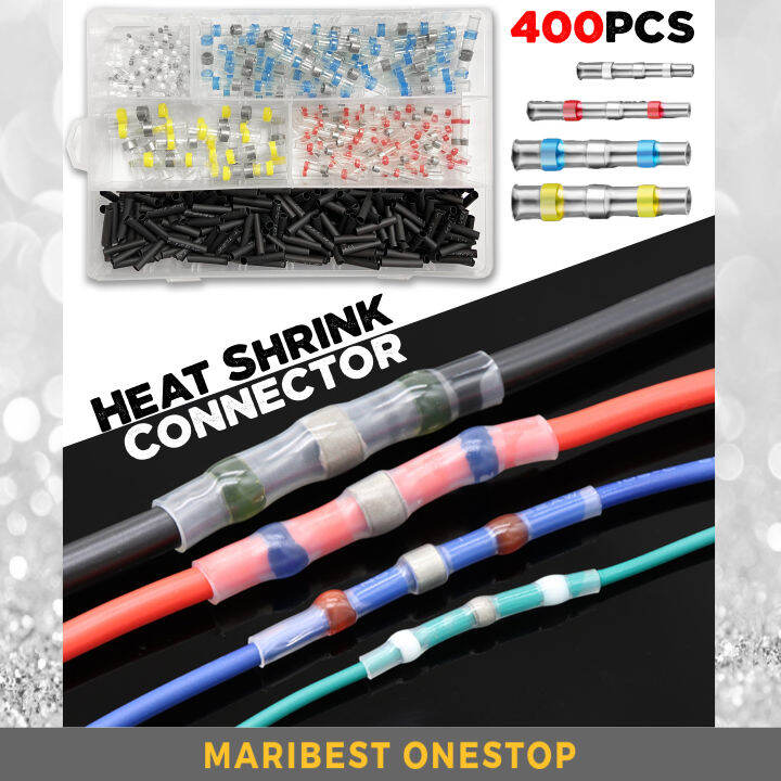 400PC Solder Seal Connectors - Heat Shrink Waterproof Wire Joints For DIY